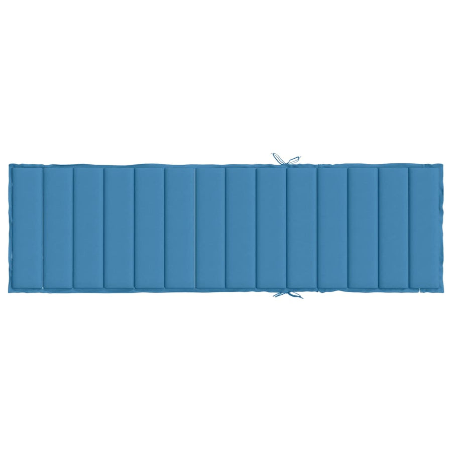 Ligbedkussen Stof Gemêleerd Blauw 200 x 60 x 4 cm