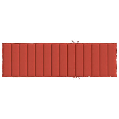 Ligbedkussen Stof Gemêleerd Rood 200 x 60 x 4 cm