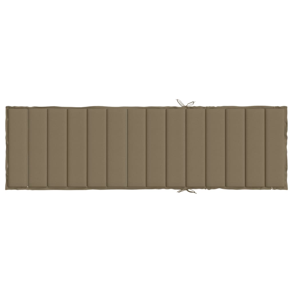 Ligbedkussen Stof Gemêleerd Taupe 200 x 60 x 4 cm