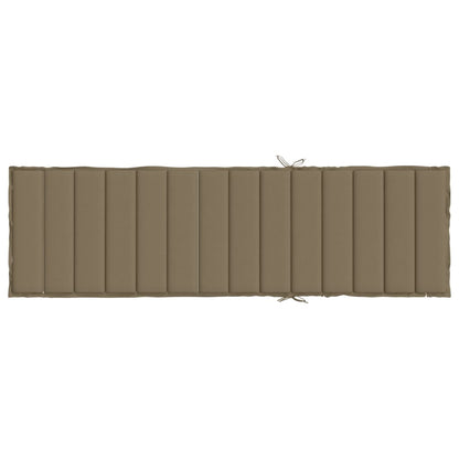 Ligbedkussen Stof Gemêleerd Taupe 200 x 60 x 4 cm