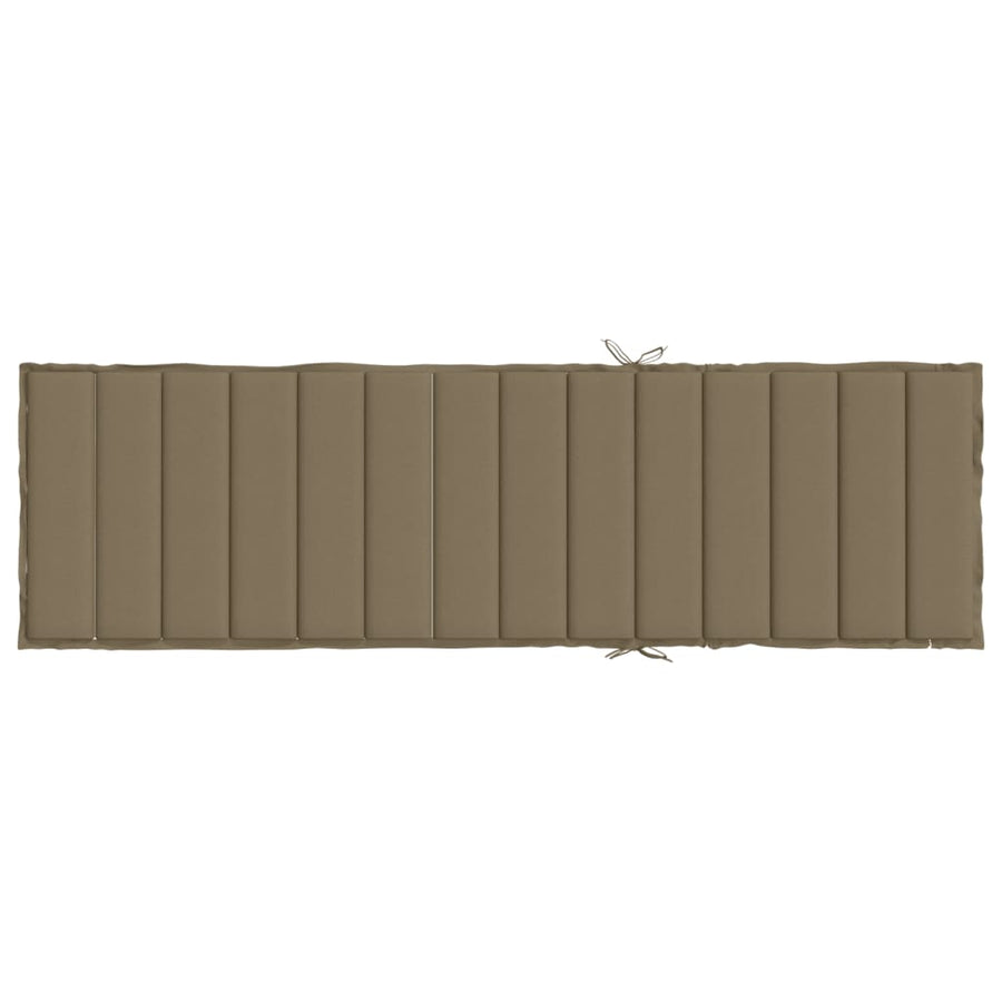 Ligbedkussen Stof Gemêleerd Taupe 200 x 60 x 4 cm