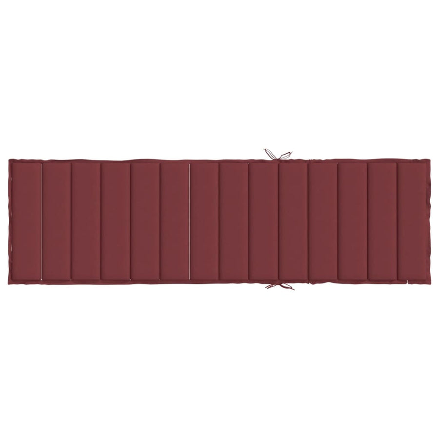 Ligbedkussen Stof Gemêleerd Wijnrood 200 x 60 x 4 cm