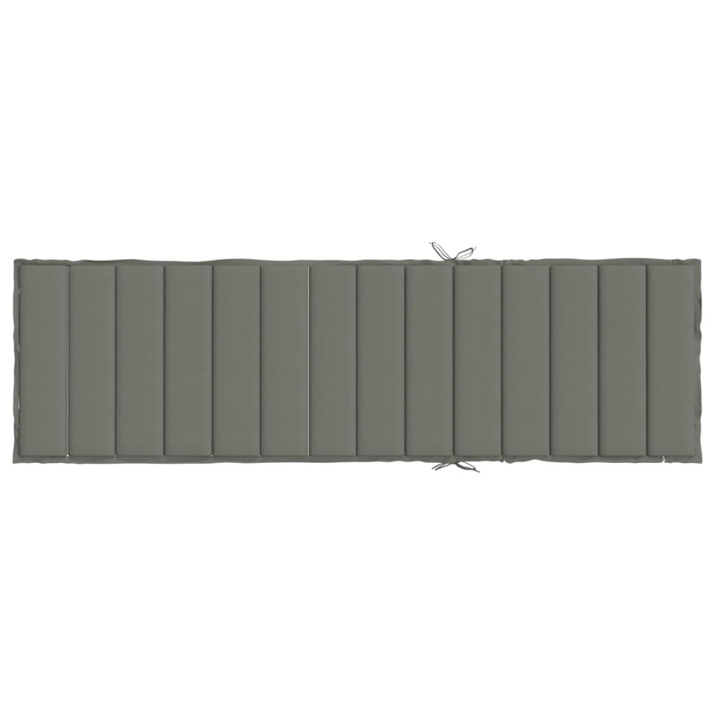 Ligbedkussen Stof Gemêleerd Donkergrijs 200 x 70 x 4 cm