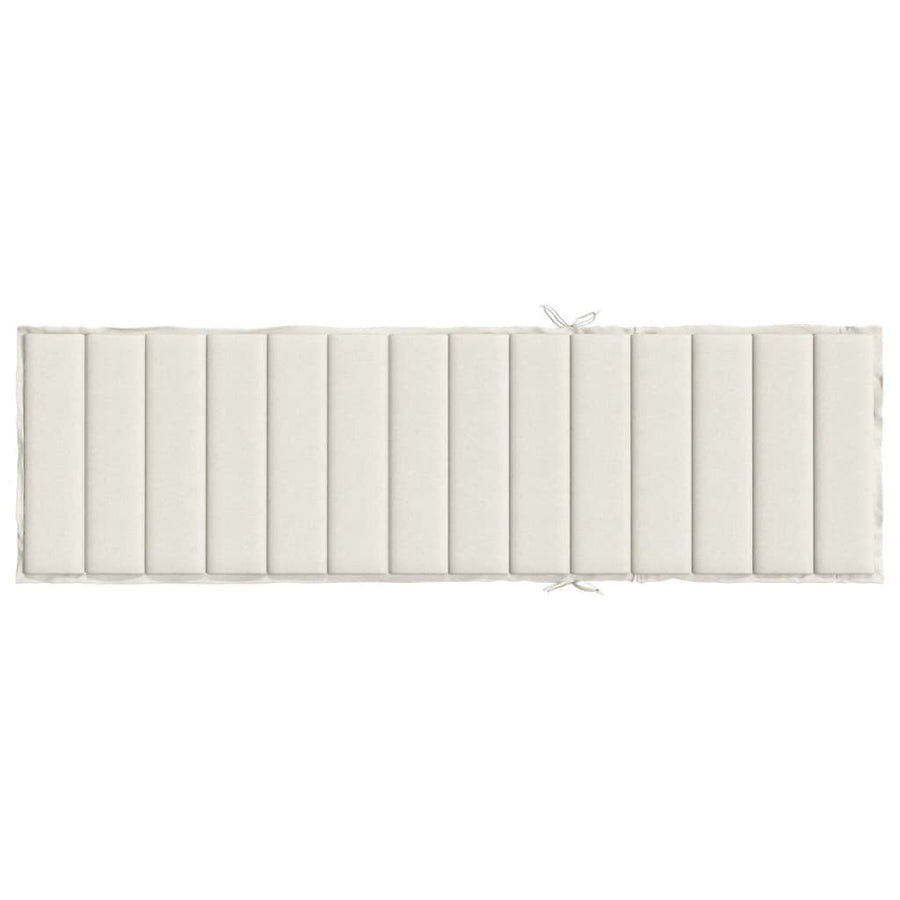 Ligbedkussen 200x70x4 cm stof gemêleerd crèmekleurig