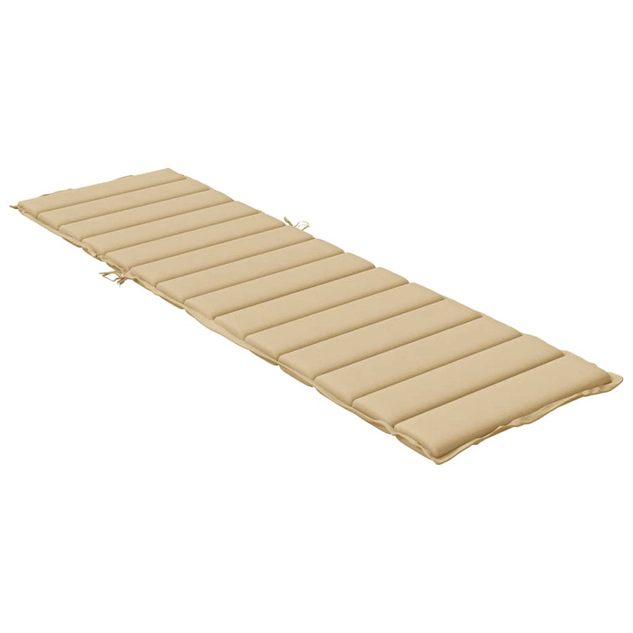 Ligbedkussen 200x70x4 cm stof gemêleerd beige