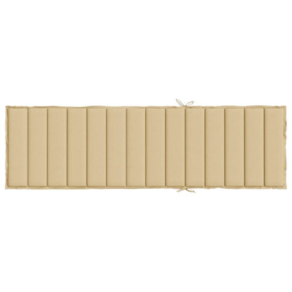 Ligbedkussen 200x70x4 cm stof gemêleerd beige