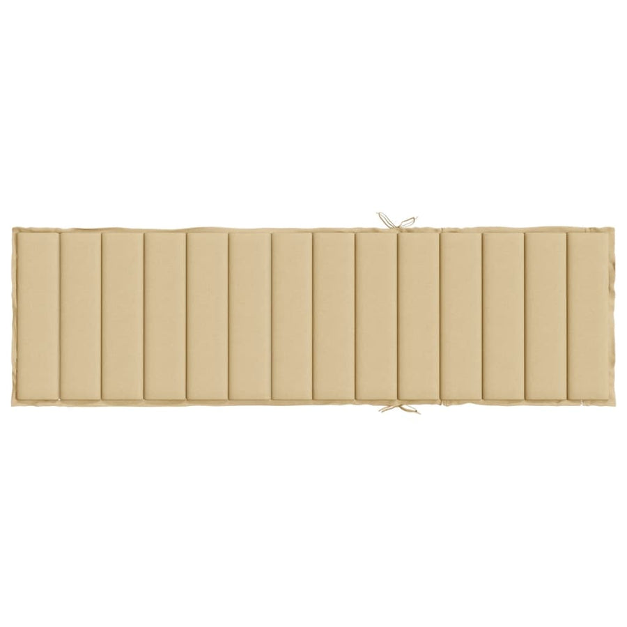 Ligbedkussen 200x70x4 cm stof gemêleerd beige