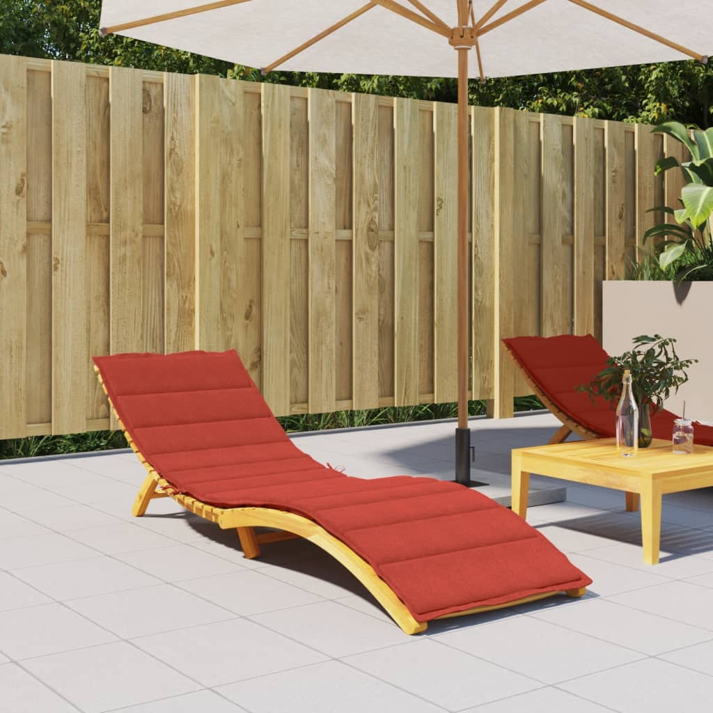 Ligbedkussen 200x70x4 cm stof gemêleerd rood