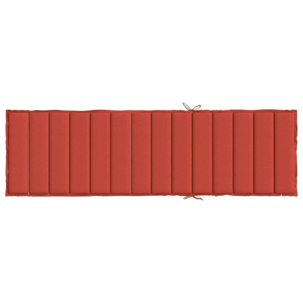 Ligbedkussen 200x70x4 cm stof gemêleerd rood