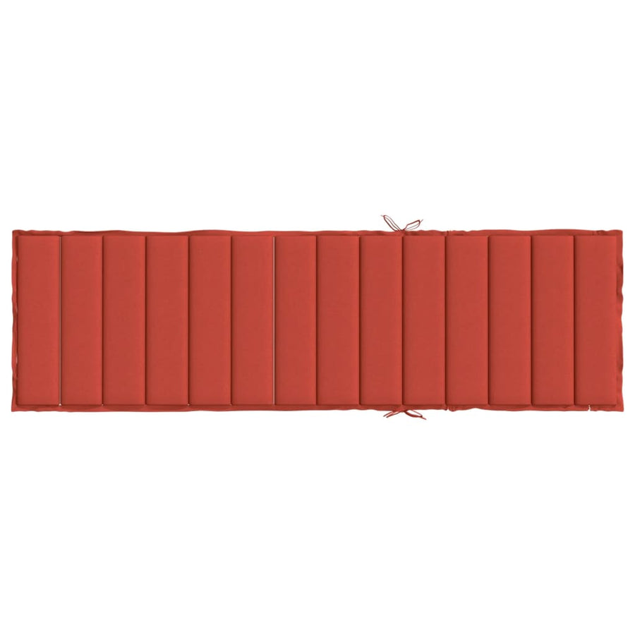 Ligbedkussen 200x70x4 cm stof gemêleerd rood