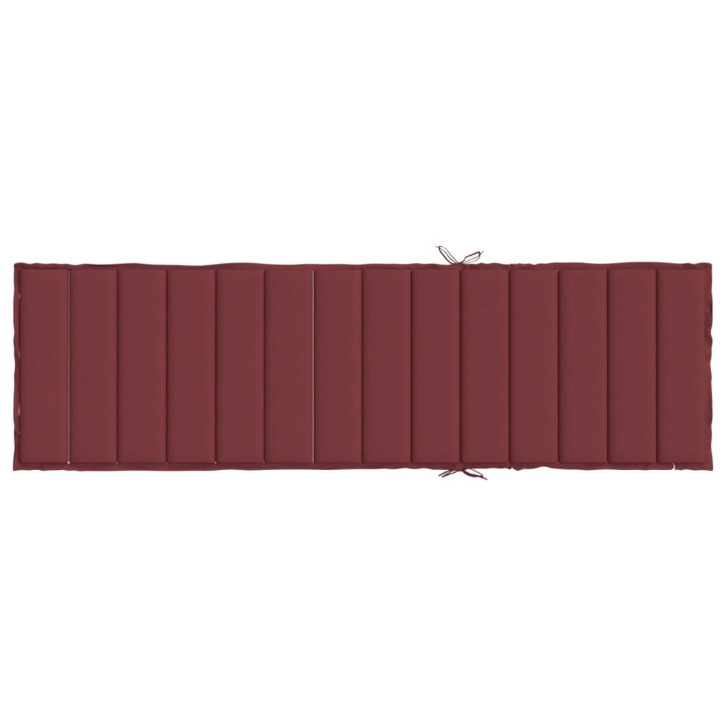 Ligbedkussen Stof Gemêleerd Wijnrood 200 x 70 x 4 cm