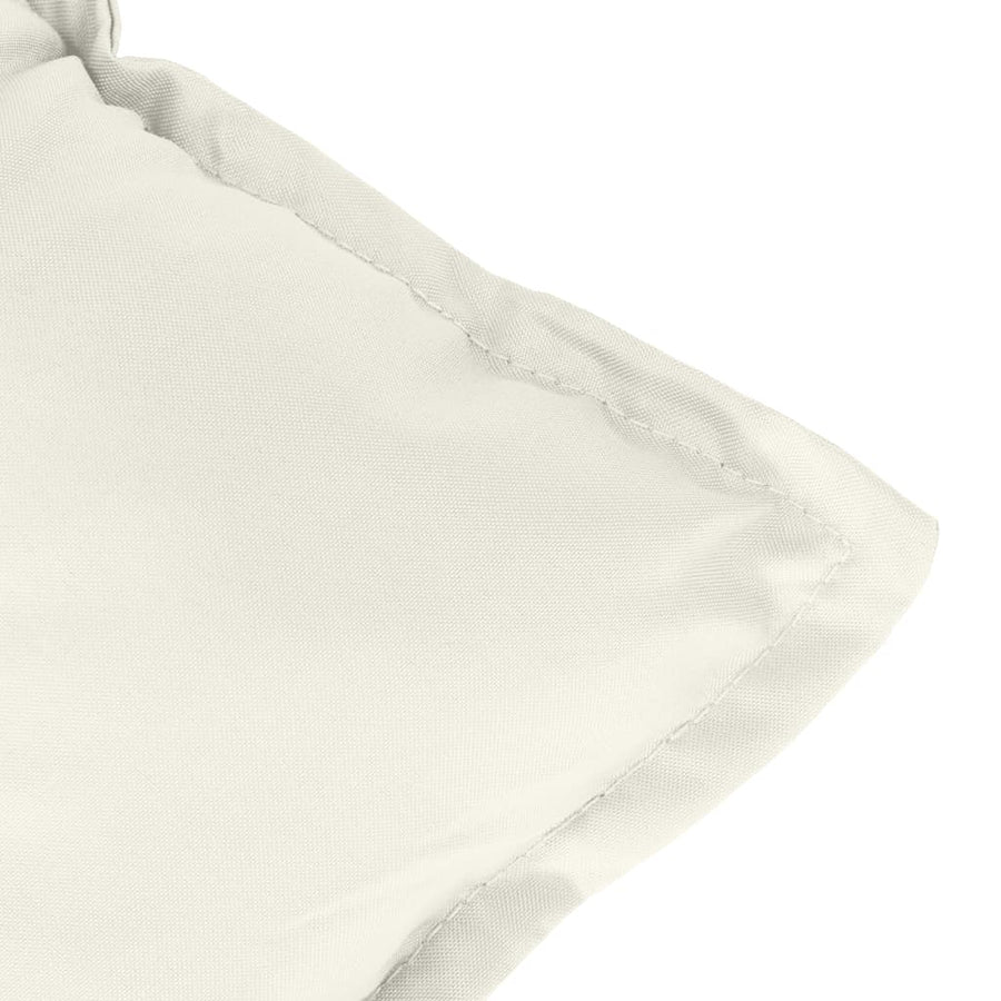 Tuinbankkussen 100x50x7 cm stof gemêleerd crèmekleurig