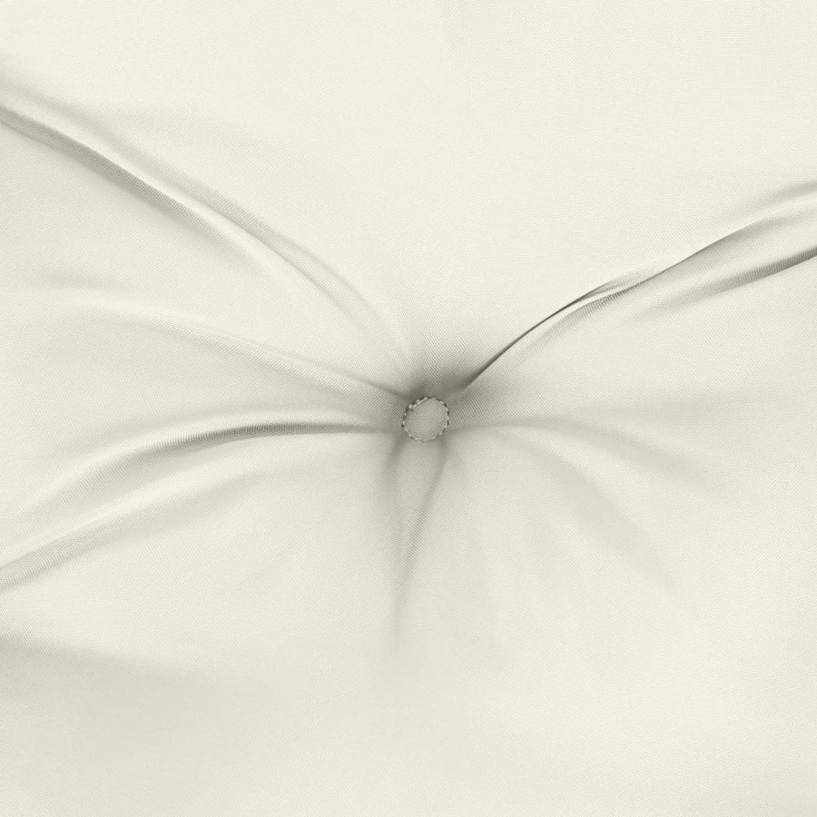 Tuinbankkussen 100x50x7 cm stof gemêleerd crèmekleurig