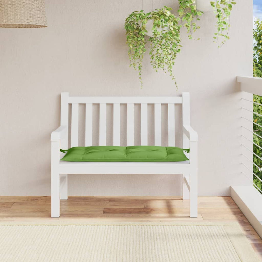 Tuinbankkussen 100x50x7 cm stof gemêleerd groen