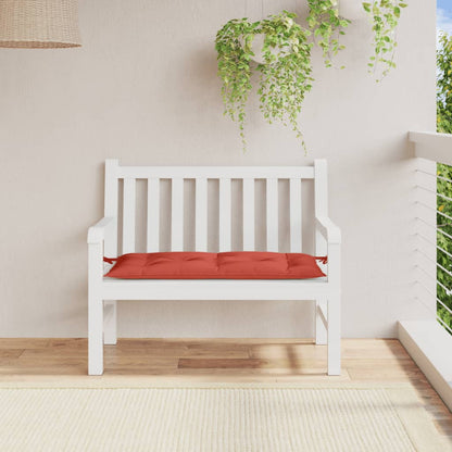 Tuinbankkussen 100x50x7 cm stof gemêleerd rood