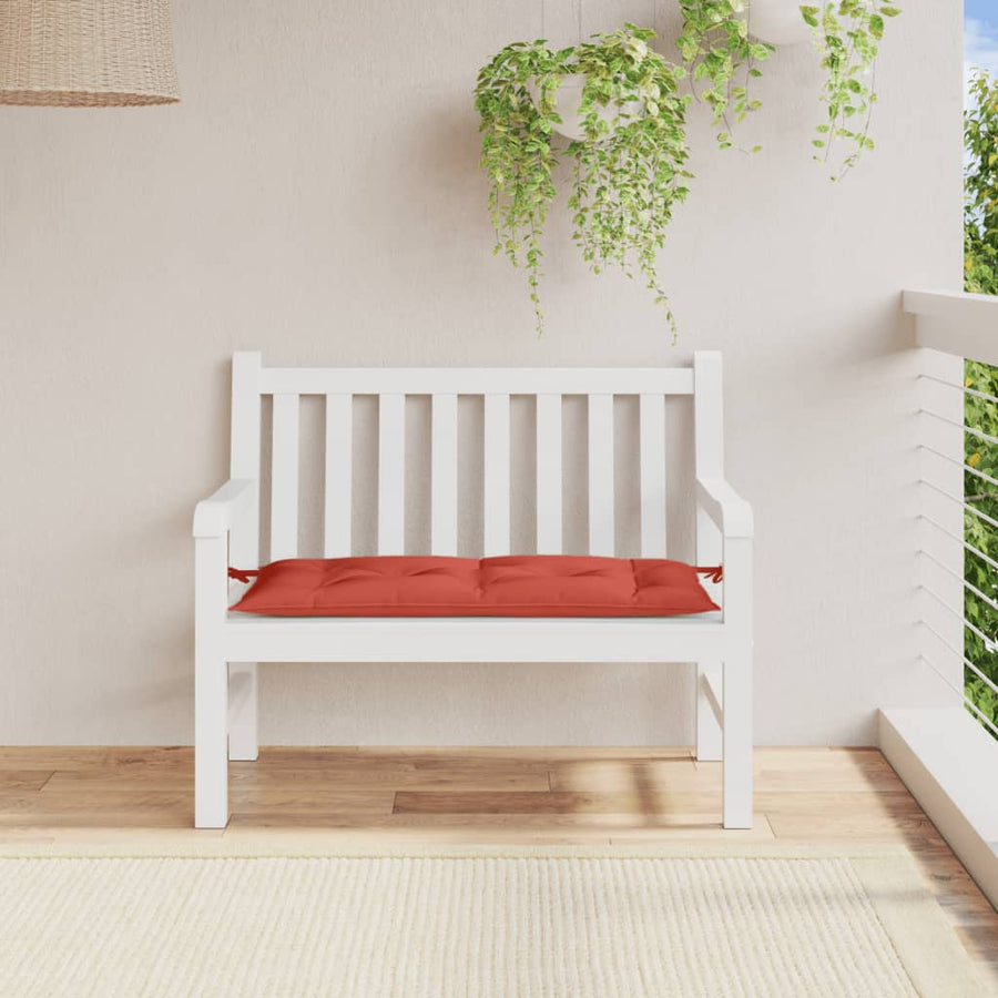 Tuinbankkussen 100x50x7 cm stof gemêleerd rood