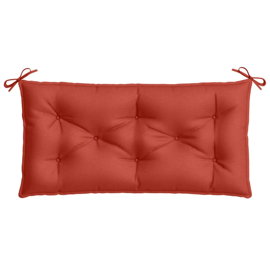 Tuinbankkussen 100x50x7 cm stof gemêleerd rood