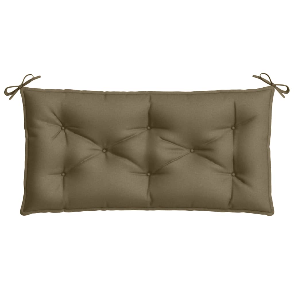 Tuinbankkussen 100x50x7 cm stof gemêleerd taupe