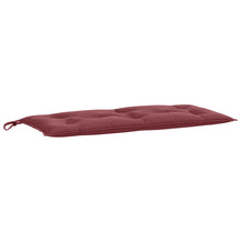 Tuinbankkussen 100x50x7 cm stof gemêleerd wijnrood