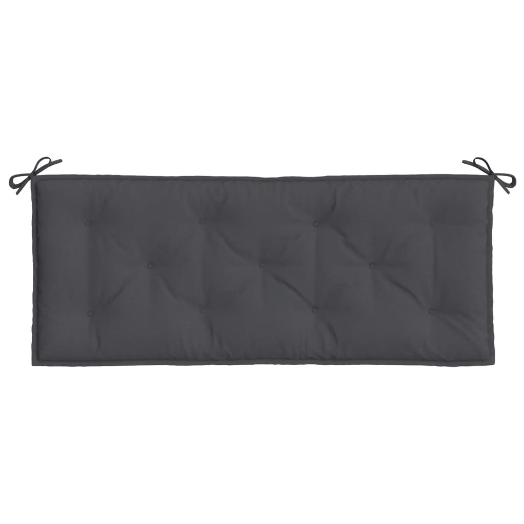 Tuinbankkussen 120x50x7 cm stof gemêleerd antracietkleurig