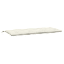 Tuinbankkussen 120x50x7 cm stof gemêleerd crèmekleurig