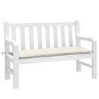 Garden bench cushion 120x50x7 cm mottled cream fabric