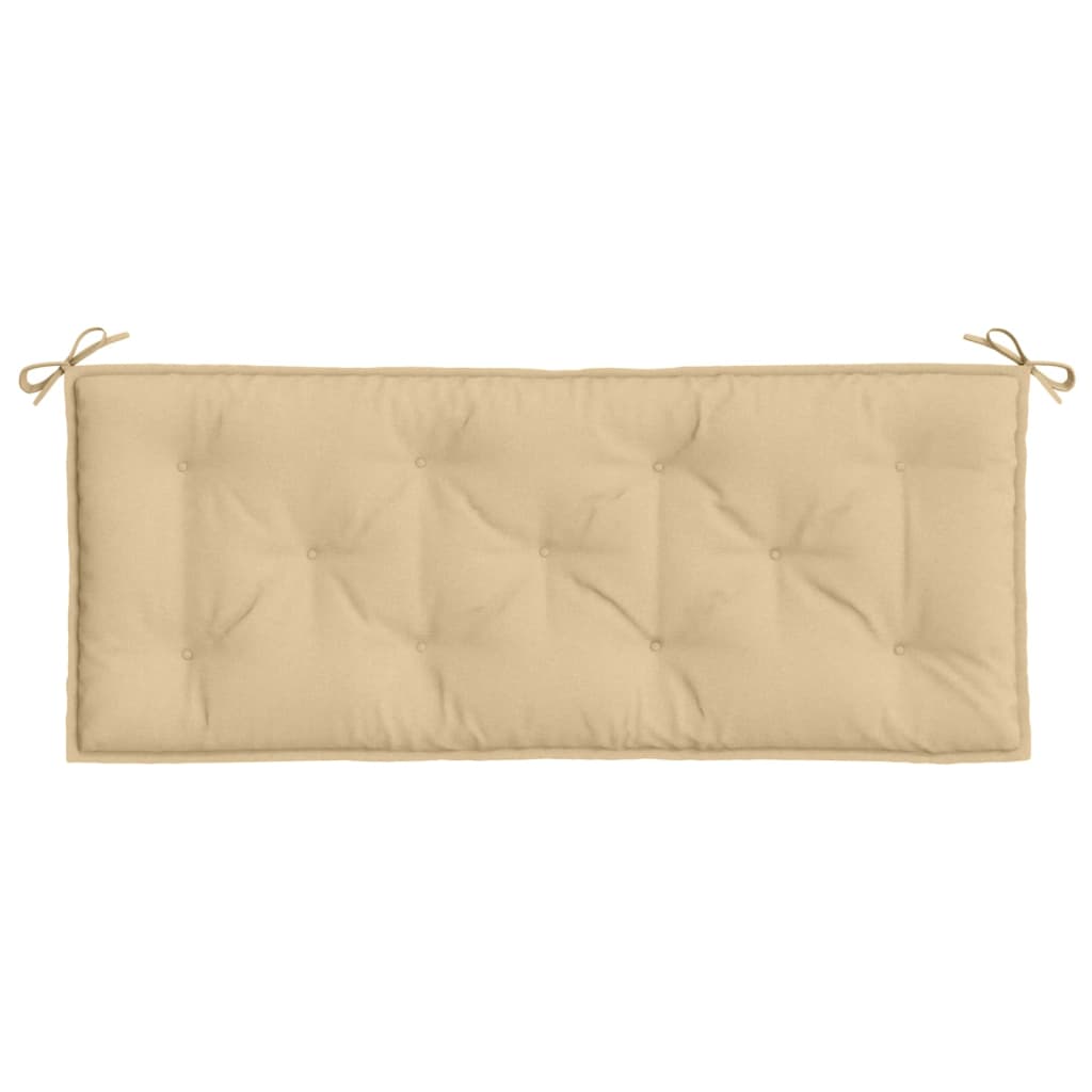 Tuinbankkussen 120x50x7 cm stof gemêleerd beige