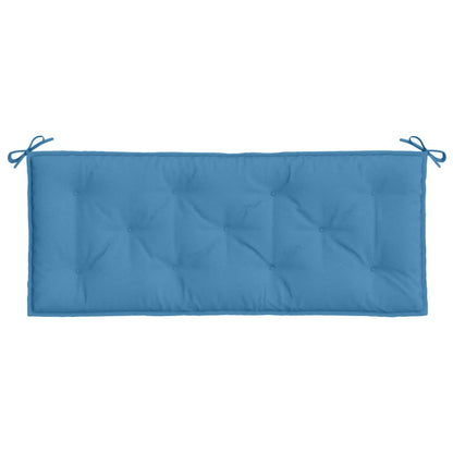 Tuinbankkussen 120x50x7 cm stof gemêleerd blauw