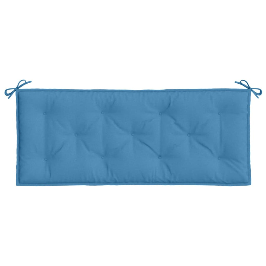 Tuinbankkussen 120x50x7 cm stof gemêleerd blauw