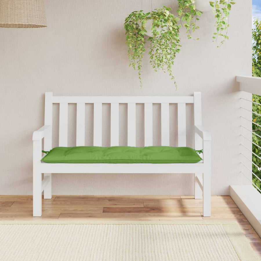 Tuinbankkussen 120x50x7 cm stof gemêleerd groen