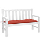 Garden bench cushion 120x50x7 cm mottled red fabric