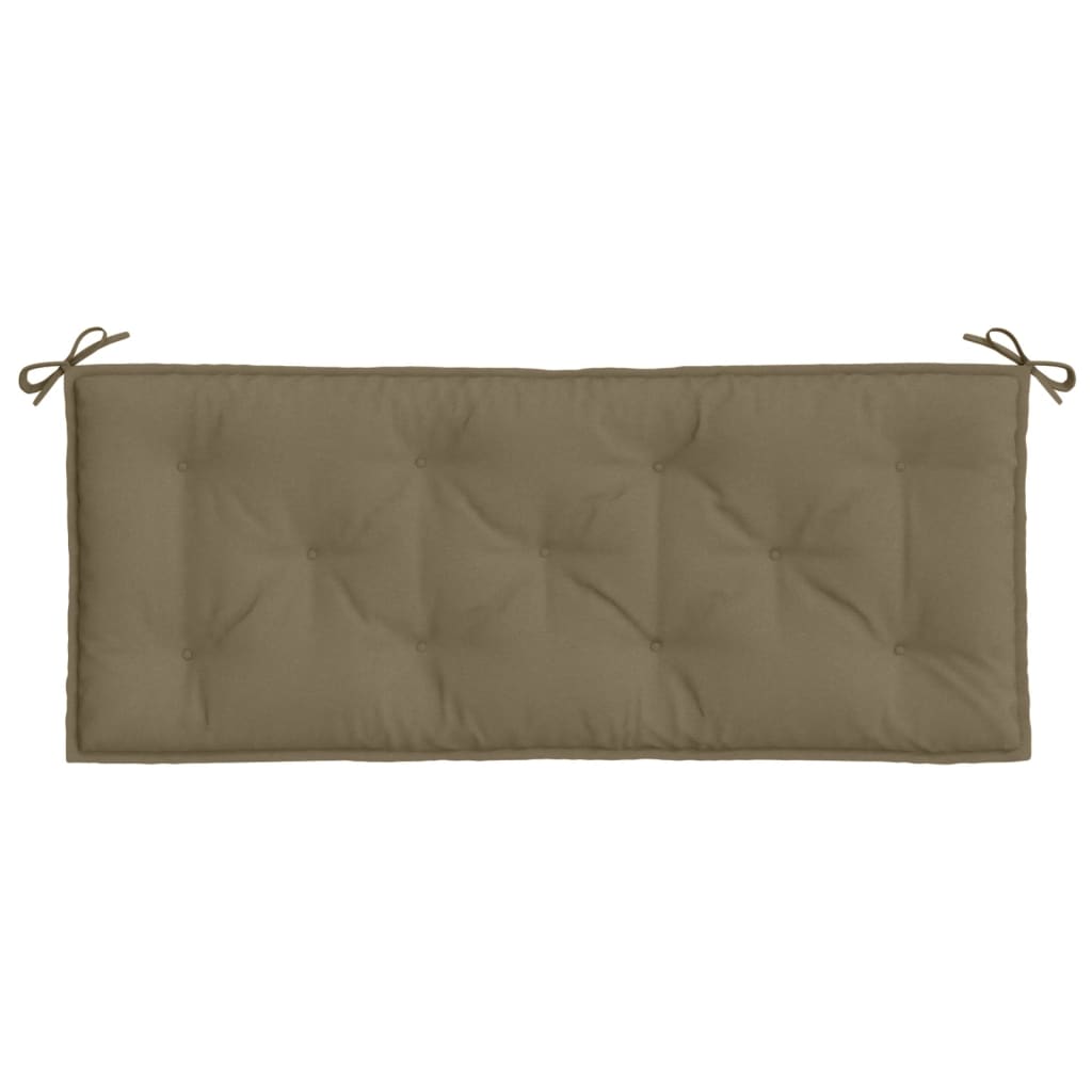 Tuinbankkussen 120x50x7 cm stof gemêleerd taupe