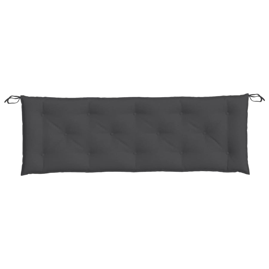 Tuinbankkussen 150x50x7 cm stof gemêleerd antracietkleurig