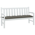 Garden bench cushion 150x50x7 cm mottled dark grey fabric