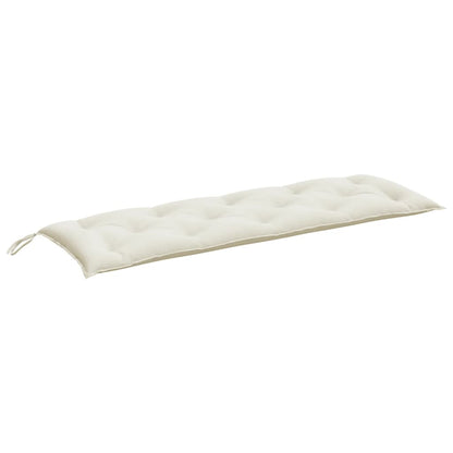 Tuinbankkussen 150x50x7 cm stof gemêleerd crèmekleurig