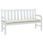 Garden bench cushion 150x50x7 cm mottled cream fabric