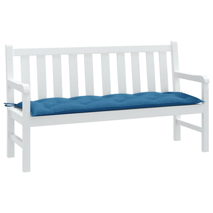 Tuinbankkussen 150x50x7 cm stof gemêleerd blauw