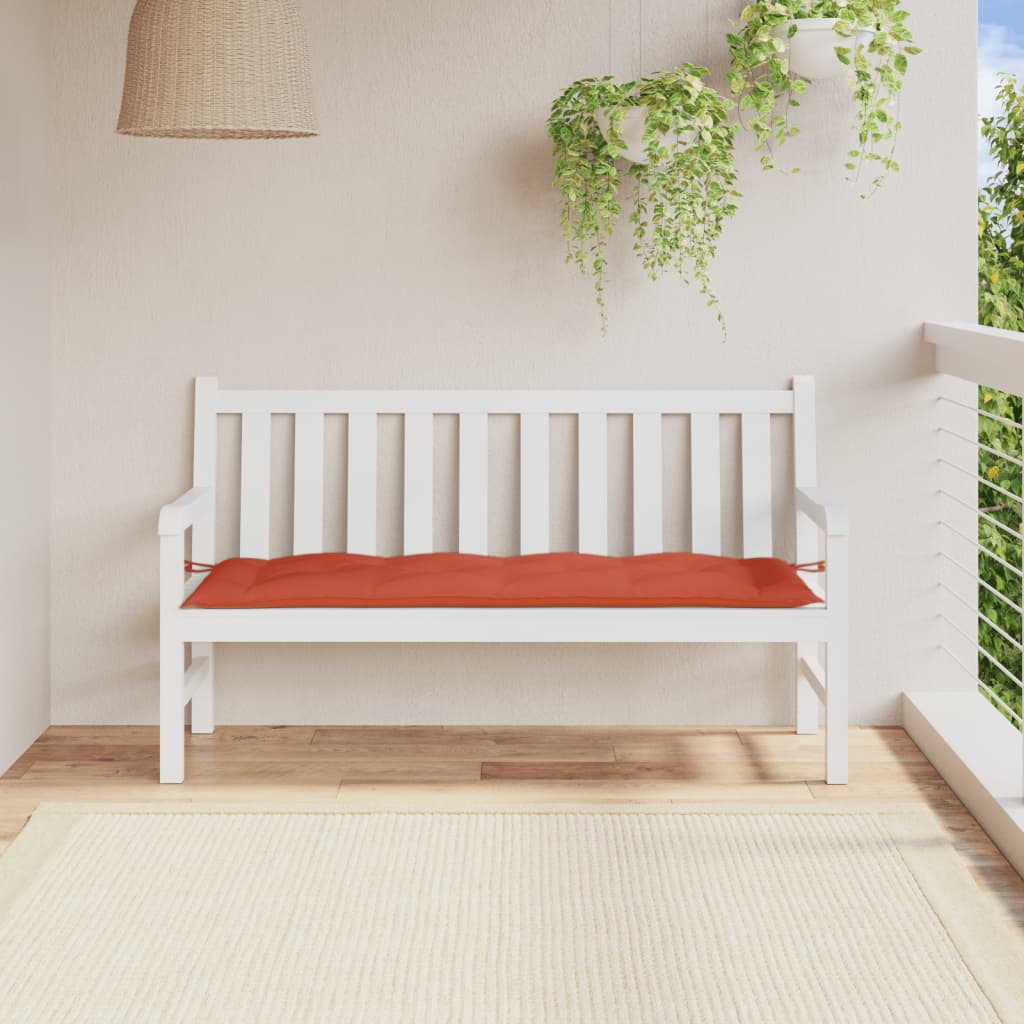 Tuinbankkussen 150x50x7 cm stof gemêleerd rood