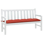Garden bench cushion 150x50x7 cm mottled red fabric
