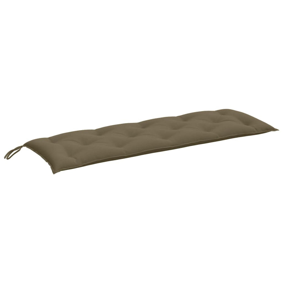 Tuinbankkussen 150x50x7 cm stof gemêleerd taupe