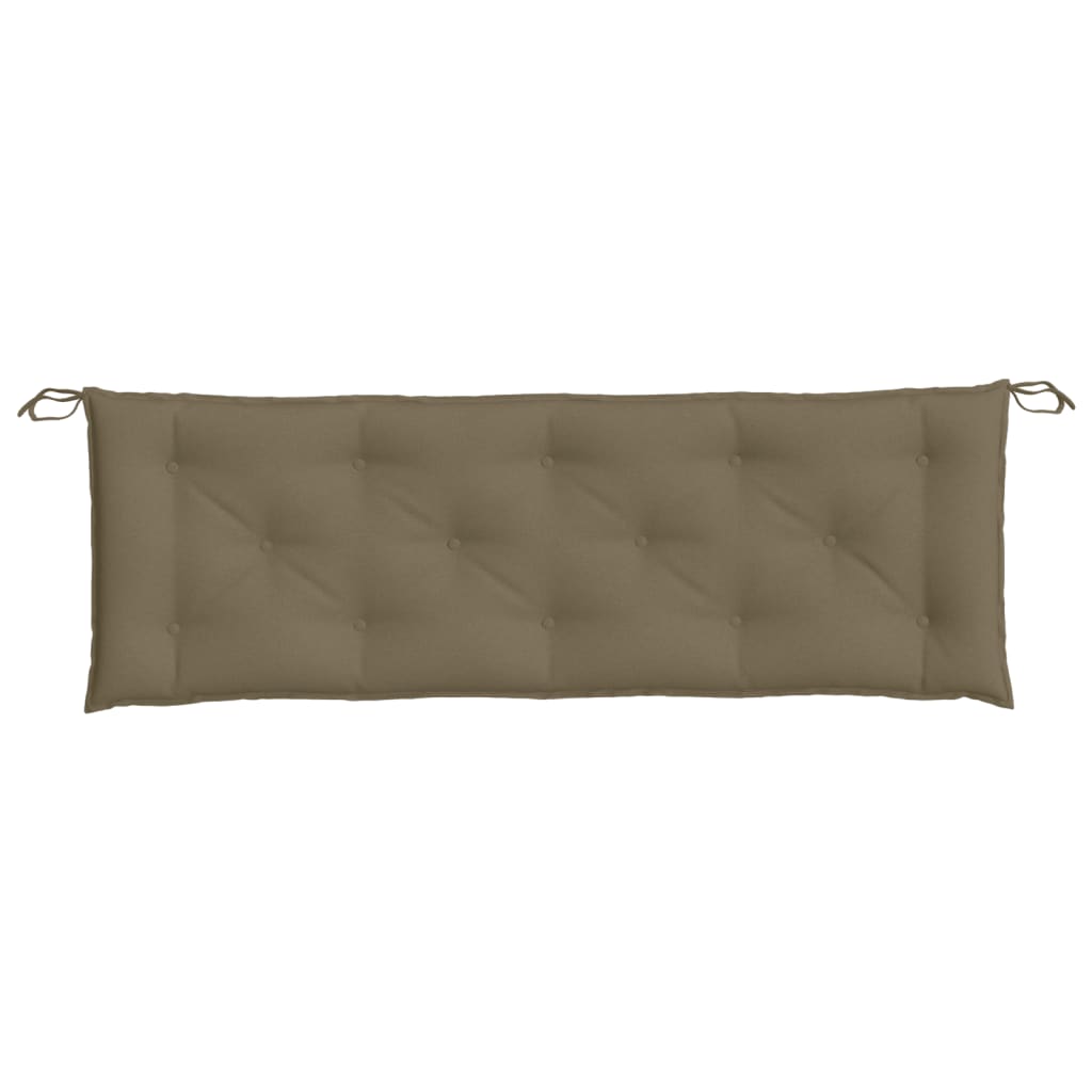 Tuinbankkussen 150x50x7 cm stof gemêleerd taupe