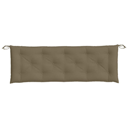 Tuinbankkussen 150x50x7 cm stof gemêleerd taupe
