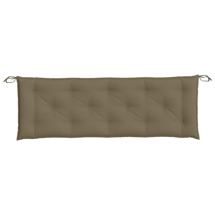 Tuinbankkussen 150x50x7 cm stof gemêleerd taupe