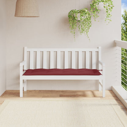 Tuinbankkussen 150x50x7 cm stof gemêleerd wijnrood