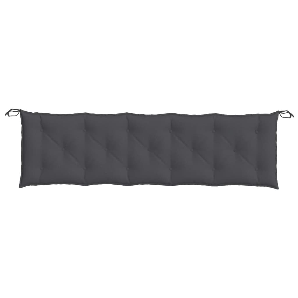 Tuinbankkussen 180x50x7 cm stof gemêleerd antracietkleurig