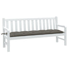Garden bench cushion 180x50x7 cm fabric mottled dark grey