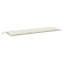 Tuinbankkussen 180x50x7 cm stof gemêleerd crèmekleurig