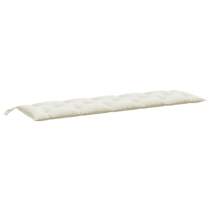 Tuinbankkussen 180x50x7 cm stof gemêleerd crèmekleurig