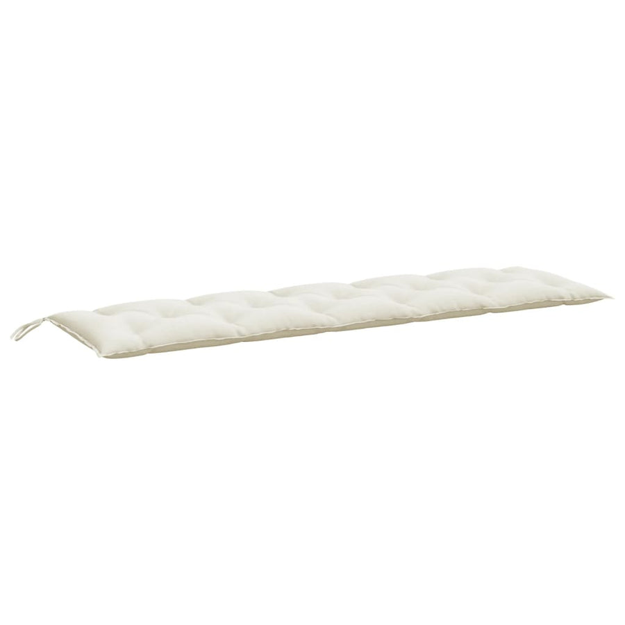 Tuinbankkussen 180x50x7 cm stof gemêleerd crèmekleurig
