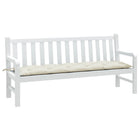 Garden bench cushion 180x50x7 cm mottled cream fabric